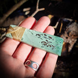 NZ Greenstone Pounamu Toki Pendant Necklace (N763)