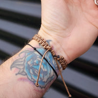 New Zealand Greenstone One Off Macrame Bracelet (1A3-740)