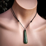 Natural Jade Drop Pendant Necklace (N1126)
