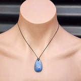 Natural Kyanite Drop Pendant Necklace (1BBB248)