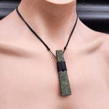 NZ Greenstone Pounamu Toki Pendant Necklace (N293)