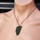 Natural Greenstone Pendant Necklace (AJJC2453)