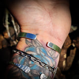 Solid 925 Sterling Silver & Natural Kyanite Handmade Cuff Bracelet
