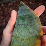 547g Raw Nephrite Jade Carving Slice (R14B657)
