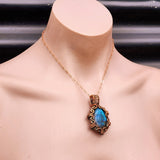 Handmade Copper & Natural Labradorite Wire Wrap Necklace