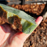 841g Raw Nephrite Jade Carving Slice (R14B629)