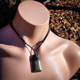 NZ Greenstone Pounamu Toki Pendant Necklace (N889)
