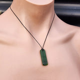Natural Greenstone Pendant Necklace (AJJC2459)