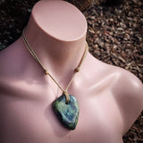 Natural Jade Freeform Pendant Necklace (N1172)