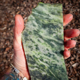 825g Raw Nephrite Jade Carving Slice (R14B711)