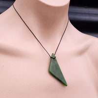 Natural Greenstone Pendant Necklace (AJJC2357)