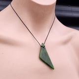 Natural Greenstone Pendant Necklace (AJJC2357)