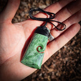 Natural Jade Koru Toki Pendant Necklace (N1212)