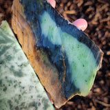 631g Raw Nephrite Jade Carving Slices (R14B696)