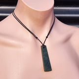NZ Greenstone Pounamu Toki Pendant Necklace (N316)