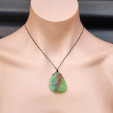 Natural Chrysoprase Free Shape Pendant Necklace (1BBB254)