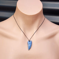 Natural Kyanite Tooth Pendant Necklace (1BBB249)