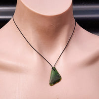 Natural Greenstone Pendant Necklace (AJJC2449)