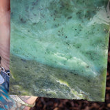 811g Raw Nephrite Jade Carving Slice (R14B668)