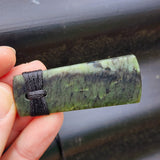 NZ Greenstone Pounamu Toki Pendant Necklace (N393)