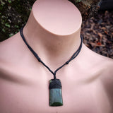 NZ Greenstone Pounamu Toki Pendant Necklace (N933)
