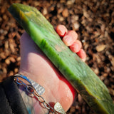 668g Raw Nephrite Jade Carving Slice (R14B731)