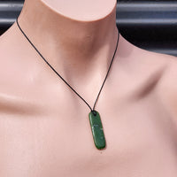 Natural Greenstone Pendant Necklace (AJJC2446)