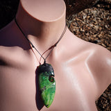 Natural Jade Toki Niho Pendant Necklace (N1207)