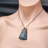 Natural Labradorite Toki Pendant Necklace (1BBB287)
