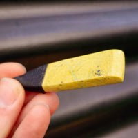 NZ Yellow Greenstone Pounamu Toki Pendant Necklace (N228)