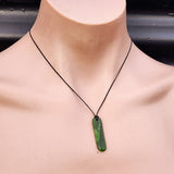 Natural Greenstone Pendant Necklace (AJJC2460)