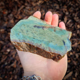 704g Raw Nephrite Jade Carving Slice (R14B661)