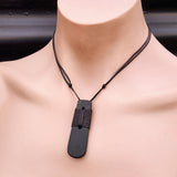 NZ Black Greenstone Pounamu Toki Pendant Necklace (N367)