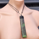 XL NZ Greenstone Pounamu Toki Pendant Necklace (N454)