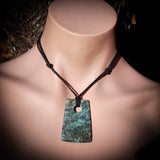 NZ Obay Stone / Polychrome Schist Toki Pendant Necklace (N761)