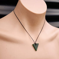 New Zealand Greenstone Pounamu Pendant Necklace (AJJC2278)