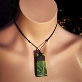 NZ Greenstone Pounamu Toki Pendant Necklace (N976)