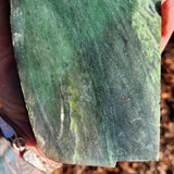 1611g Raw Nephrite Jade Carving Slice (R14B633)