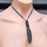 NZ Onewa Lava Stone Toki Pendant Necklace (N470)