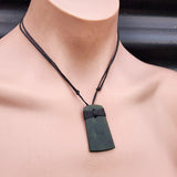 NZ Greenstone Pounamu Toki Pendant Necklace (N366)