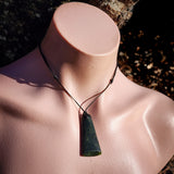 NZ Greenstone Pounamu Toki Pendant Necklace (N1041)