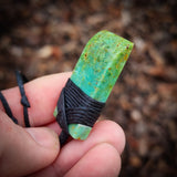 Genuine Arizona Turquoise Toki Pendant Necklace (N1163)