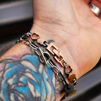 Copper Magnetic Heart Chain Bracelet