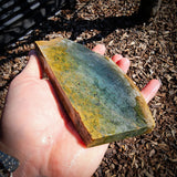 906g Raw Nephrite Jade Carving Slice (R14B758)