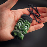 Natural Jade Tiki Toki Pendant Necklace (N2178)
