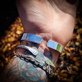 Solid 925 Sterling Silver & Natural Turquoise Cuff Bracelet