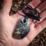 Natural Jade Freeform Pendant Necklace (N1182)