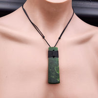 NZ Greenstone Pounamu Toki Pendant Necklace (N296)