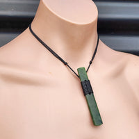 NZ Greenstone Pounamu Toki Pendant Necklace (N167)