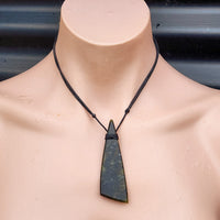 NZ Greenstone Pounamu Toki Pendant Necklace (N157)